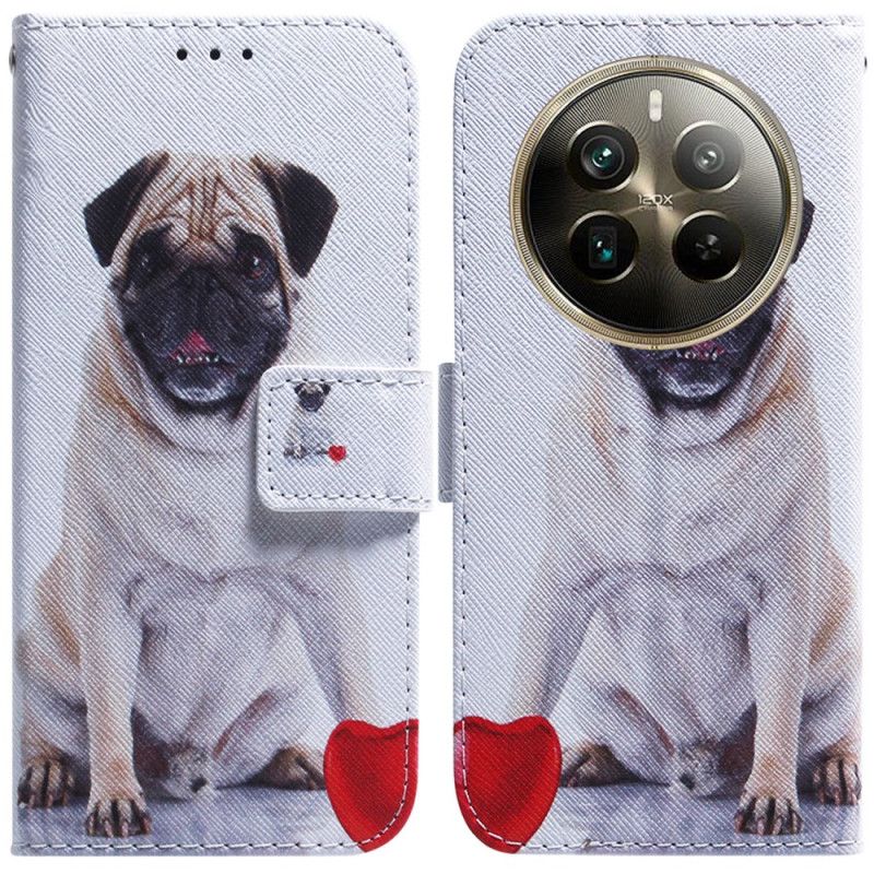 Læder Cover Realme 12 Pro / 12 Pro Plus Mops Hund