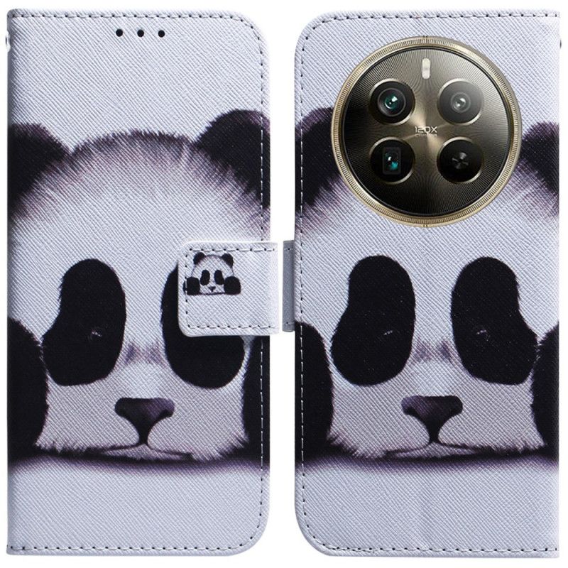 Læder Cover Realme 12 Pro / 12 Pro Plus Pandamønster