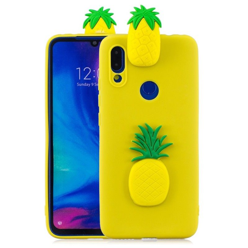 Cover for Xiaomi Redmi Note 7 3D Ananas