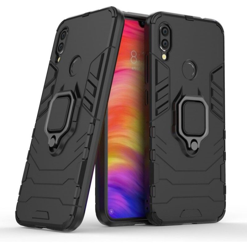 Cover for Xiaomi Redmi Note 7 Sort Resistent Ring