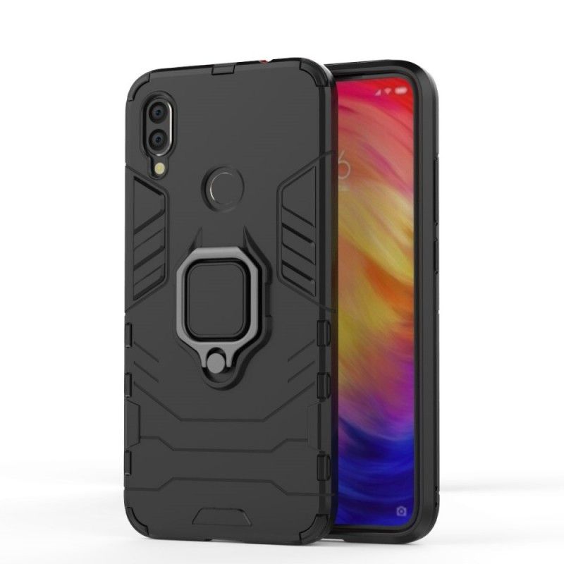 Cover for Xiaomi Redmi Note 7 Sort Resistent Ring