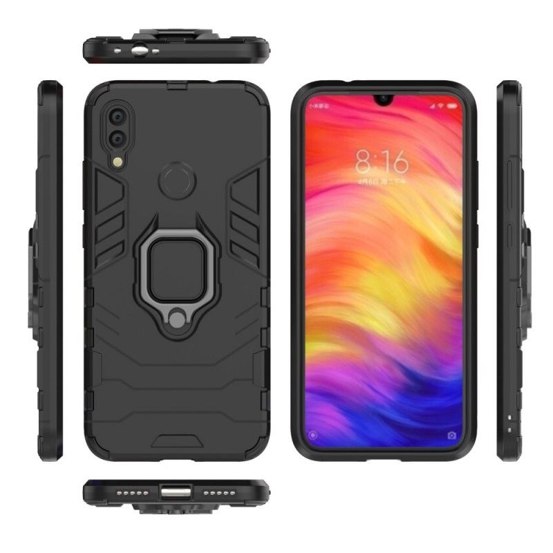 Cover for Xiaomi Redmi Note 7 Sort Resistent Ring