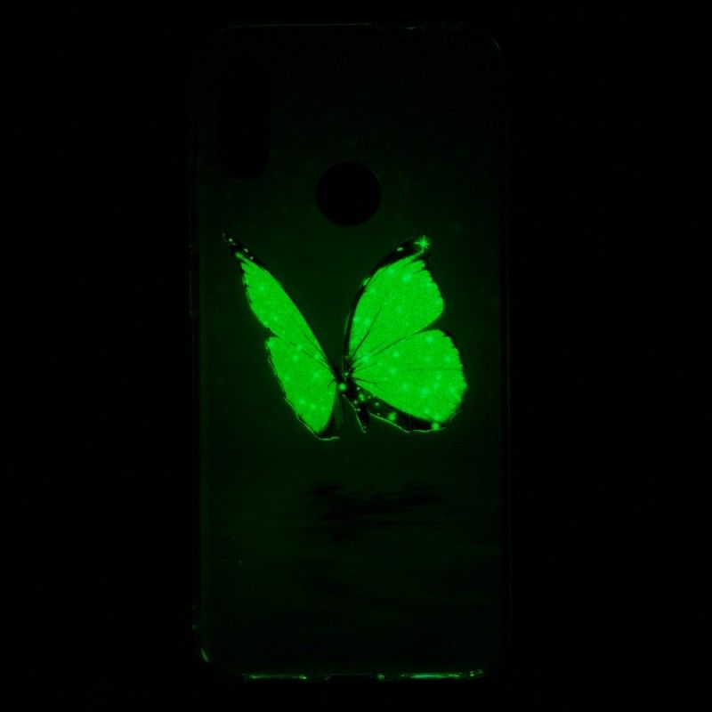 Cover Xiaomi Redmi Note 7 Fluorescerende Blå Sommerfugl