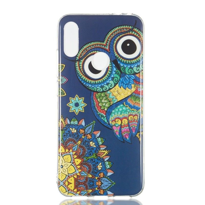 Cover Xiaomi Redmi Note 7 Fluorescerende Mandala Ugle