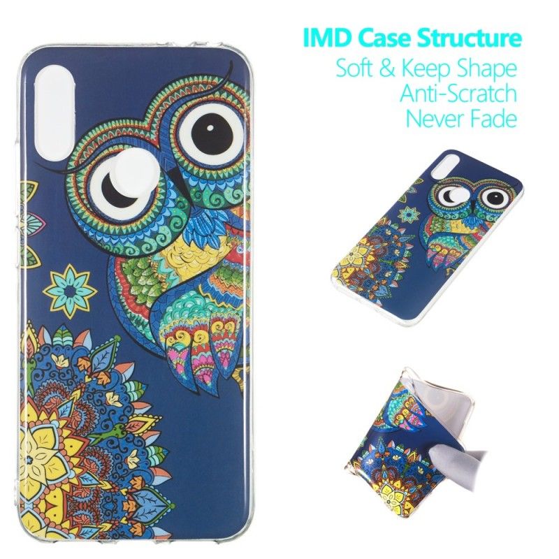 Cover Xiaomi Redmi Note 7 Fluorescerende Mandala Ugle