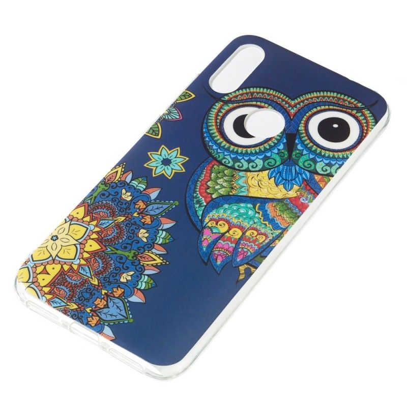 Cover Xiaomi Redmi Note 7 Fluorescerende Mandala Ugle