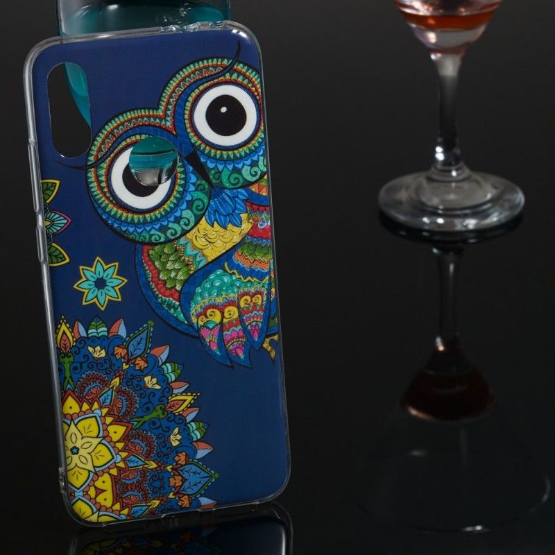 Cover Xiaomi Redmi Note 7 Fluorescerende Mandala Ugle