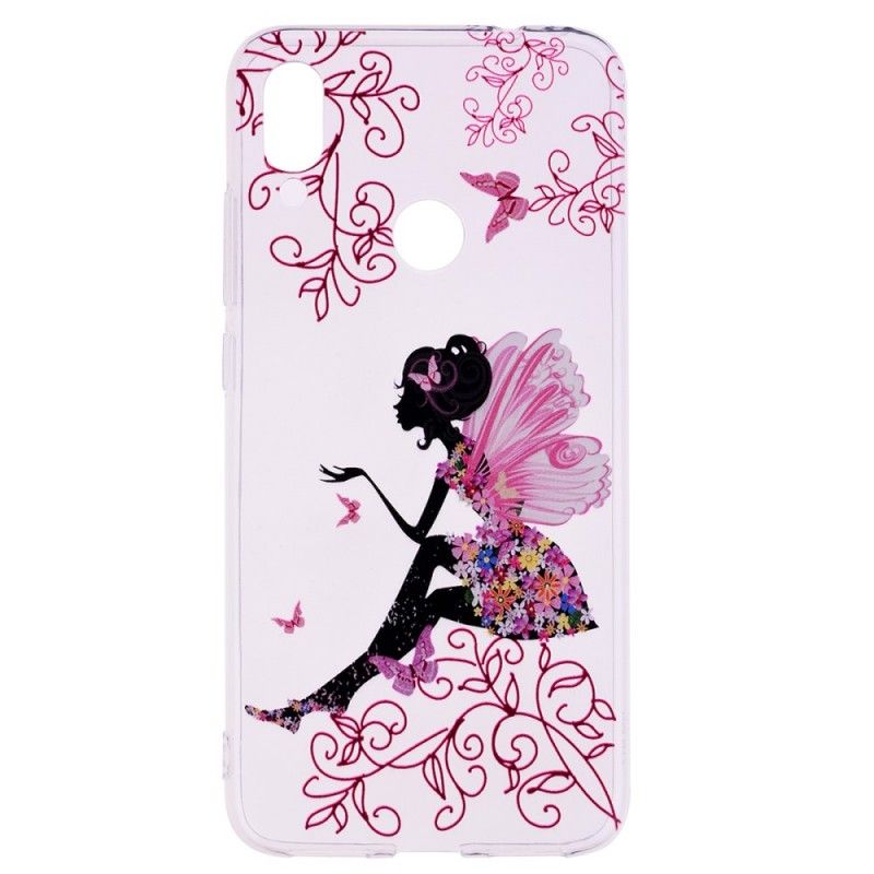 Cover Xiaomi Redmi Note 7 Mobilcover Gennemsigtig Blomsterfe