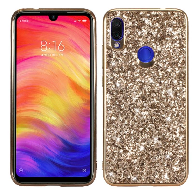 Cover Xiaomi Redmi Note 7 Rød Jeg Er Glitter