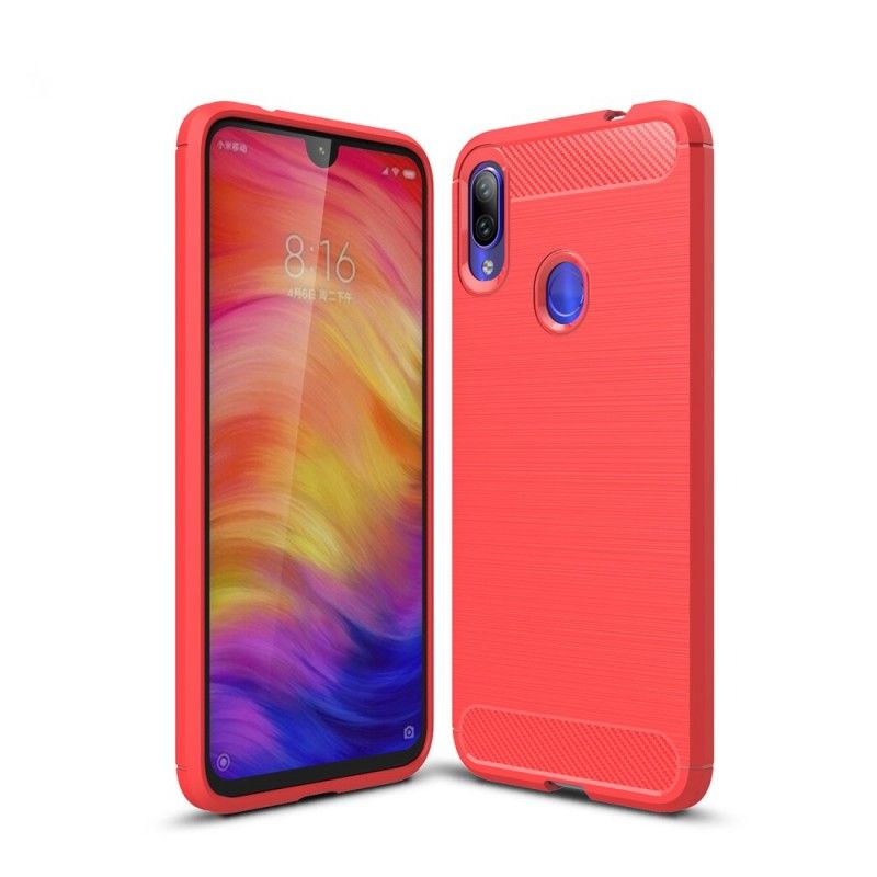 Cover Xiaomi Redmi Note 7 Sort Børstet Kulfiber