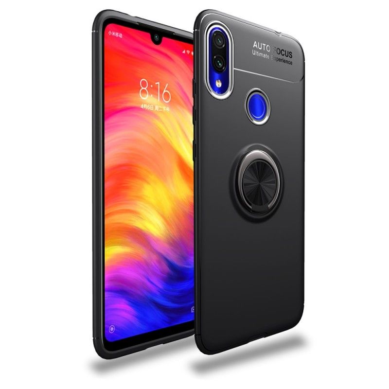 Cover Xiaomi Redmi Note 7 Sort Roterende Ring