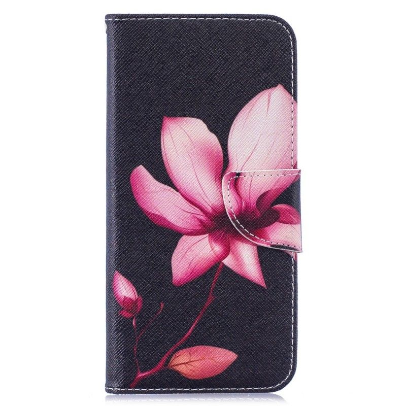 Flip Cover Læder for Xiaomi Redmi Note 7 Lyserød Blomst