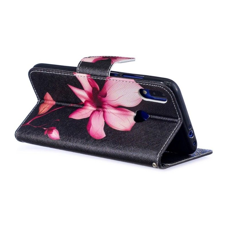 Flip Cover Læder for Xiaomi Redmi Note 7 Lyserød Blomst