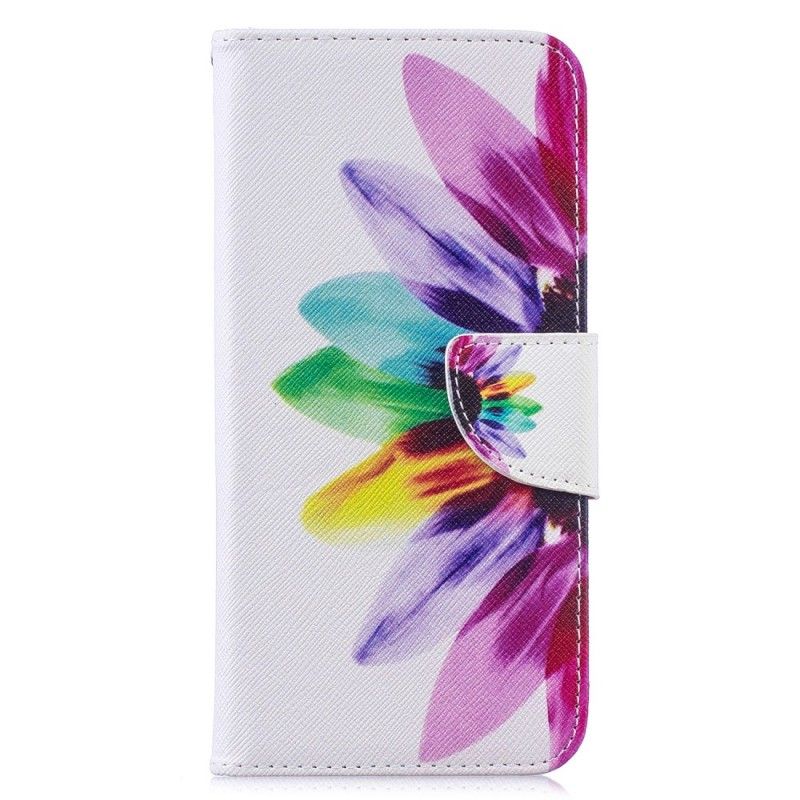 Flip Cover Xiaomi Redmi Note 7 Mobilcover Akvarelblomst