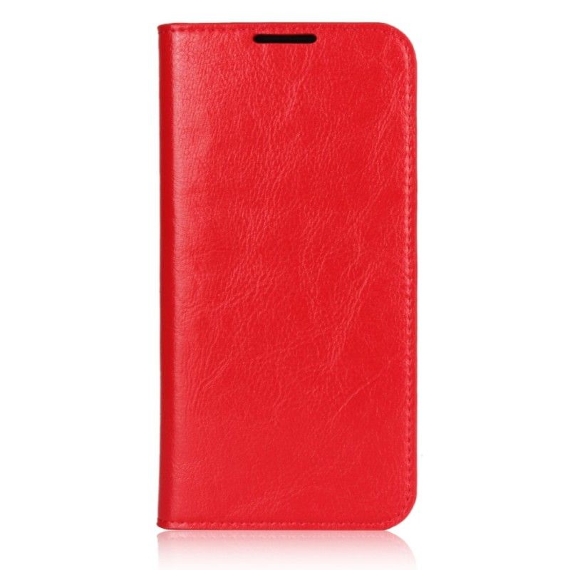 Læder Cover Xiaomi Redmi Note 7 Sort Ægte Ældet Læder