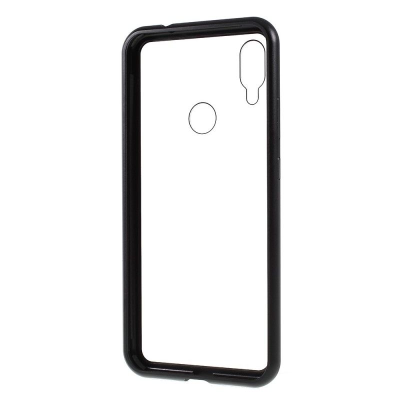 Læder Cover Xiaomi Redmi Note 7 Sort Transparent Aftagelig