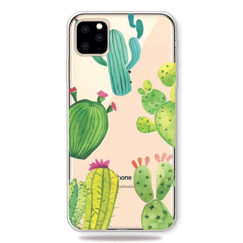 Cover for iPhone 11 Pro Max Akvarel Kaktus