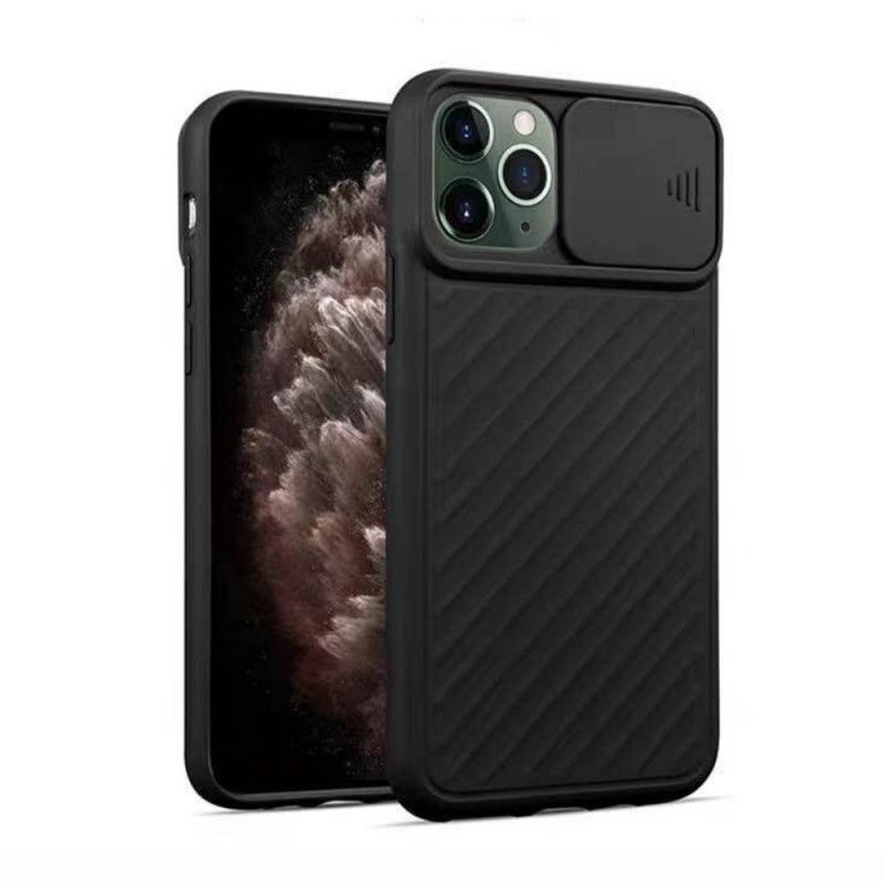 Cover for iPhone 11 Pro Max Sort Aftagelig Silikonelinsebeskytter