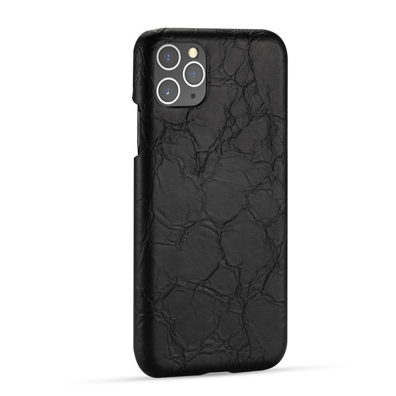 Cover for iPhone 11 Pro Max Sort Krokodillehudstruktur