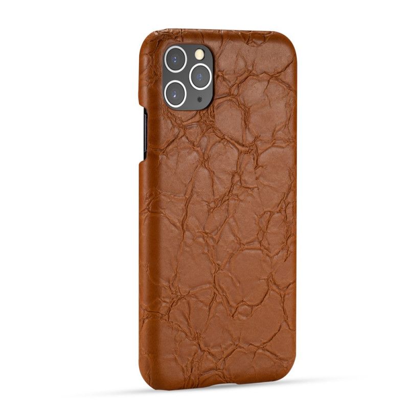 Cover for iPhone 11 Pro Max Sort Krokodillehudstruktur