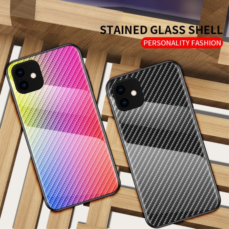 Cover for iPhone 11 Pro Max Sort Kulfiber Hærdet Glas