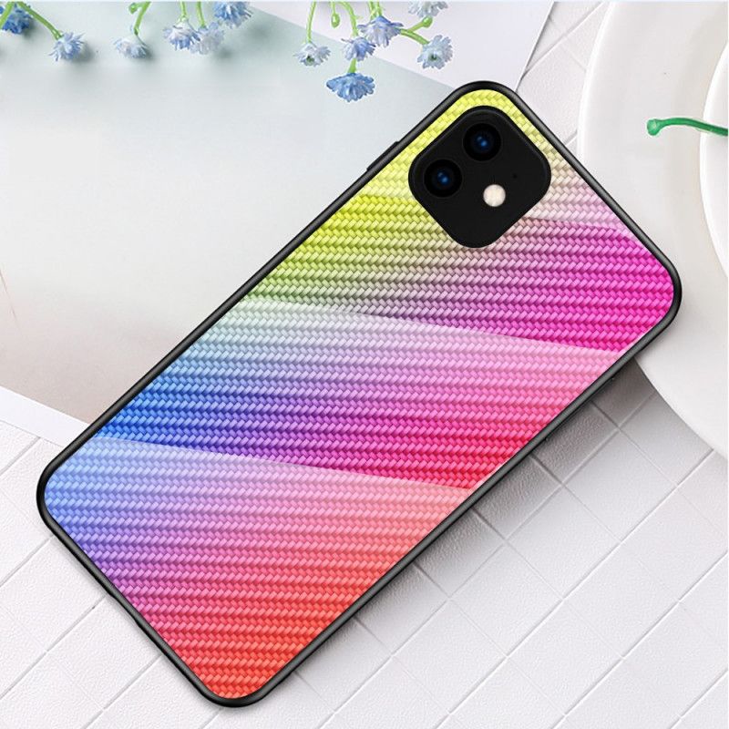 Cover for iPhone 11 Pro Max Sort Kulfiber Hærdet Glas