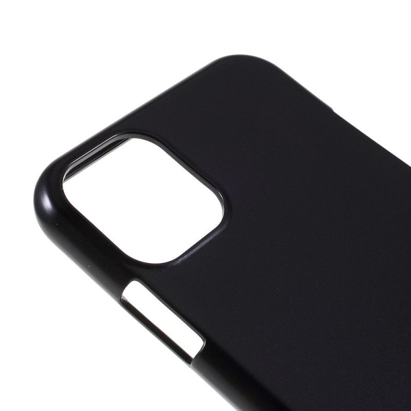 Cover for iPhone 11 Pro Max Sort Metaleffekt I Gelé Kviksølvstik