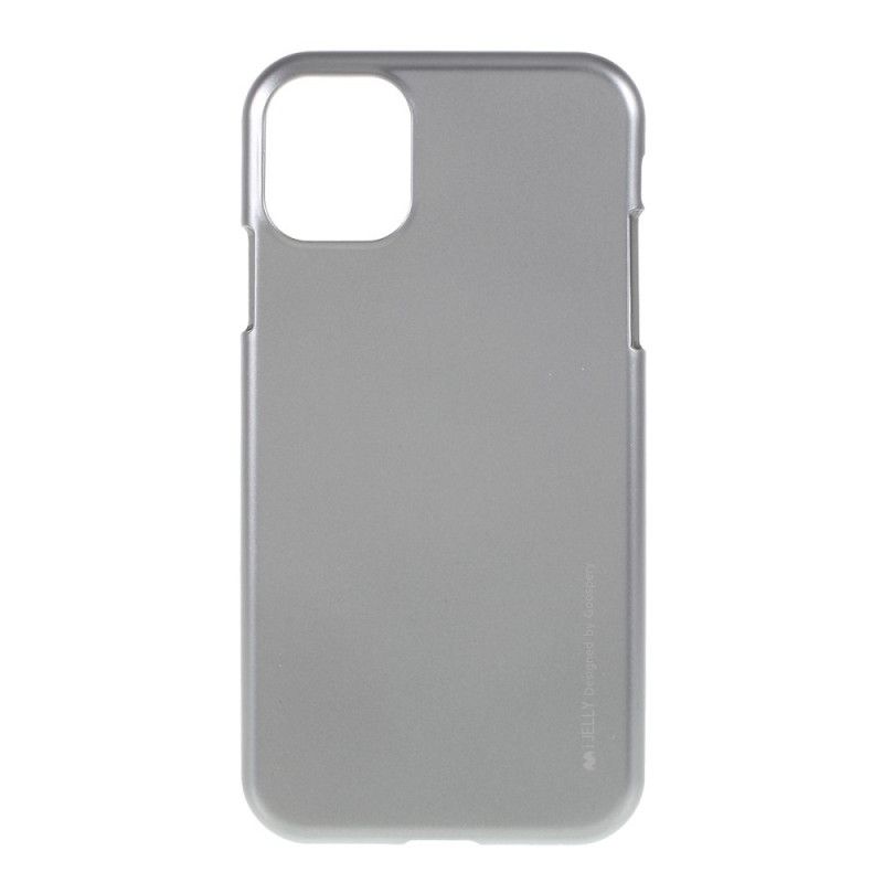 Cover for iPhone 11 Pro Max Sort Metaleffekt I Gelé Kviksølvstik