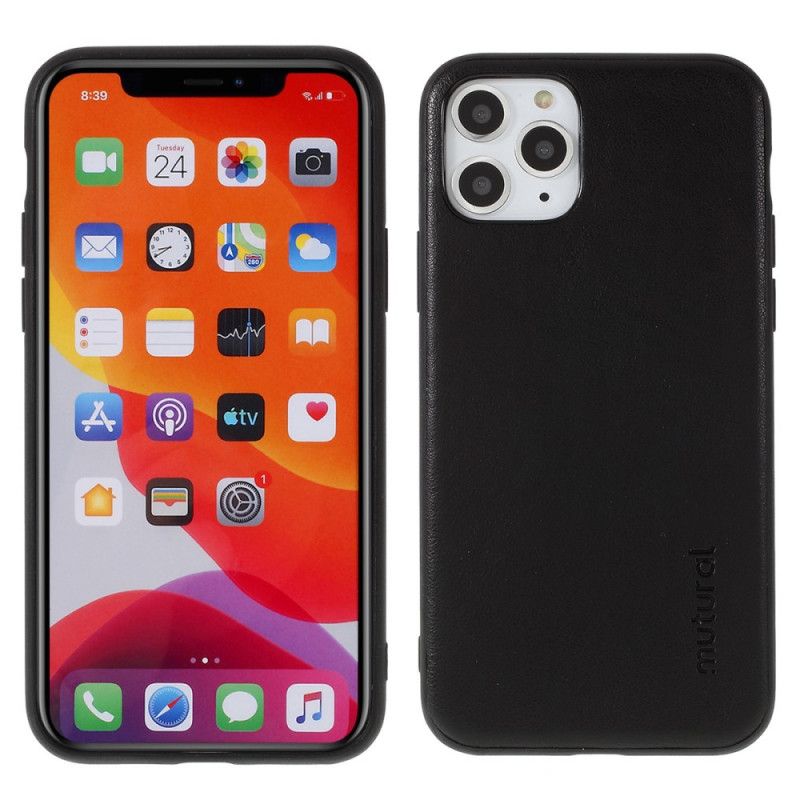 Cover for iPhone 11 Pro Max Sort Mutural Lædereffekt