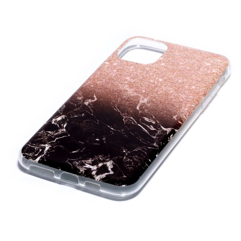 Cover for iPhone 11 Pro Max Sort Silikone Marmor