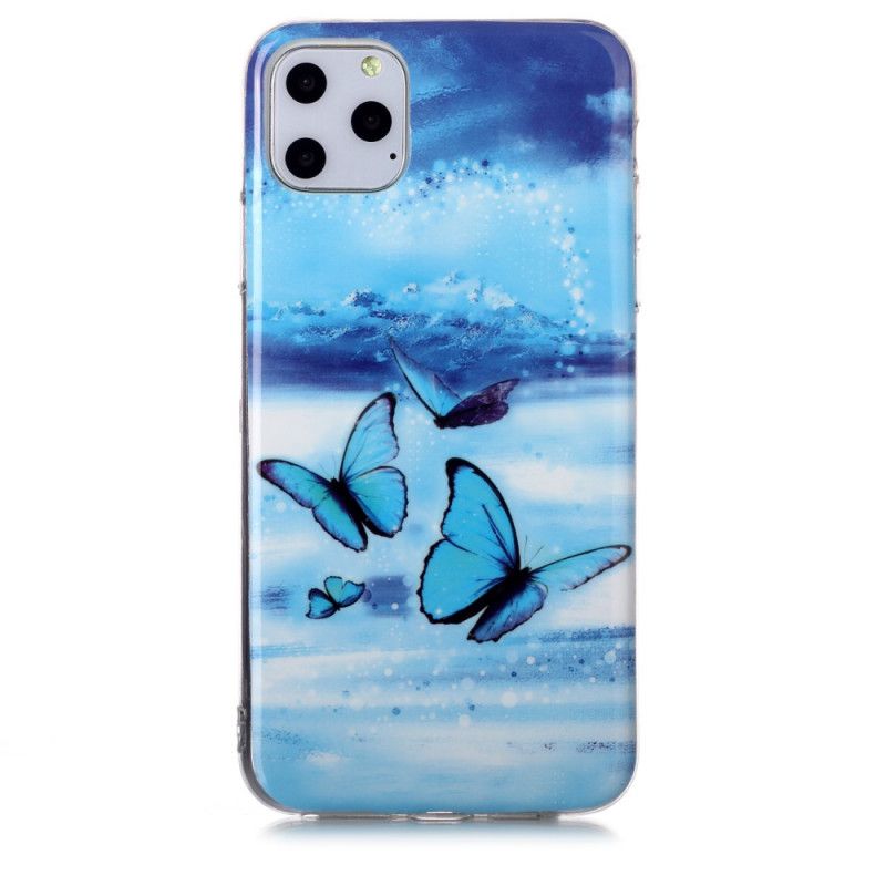 Cover iPhone 11 Pro Max Fluorescerende Sommerfugle