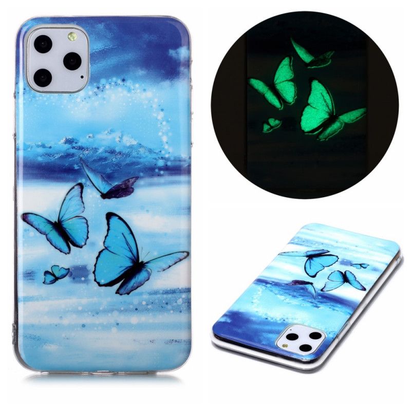 Cover iPhone 11 Pro Max Fluorescerende Sommerfugle