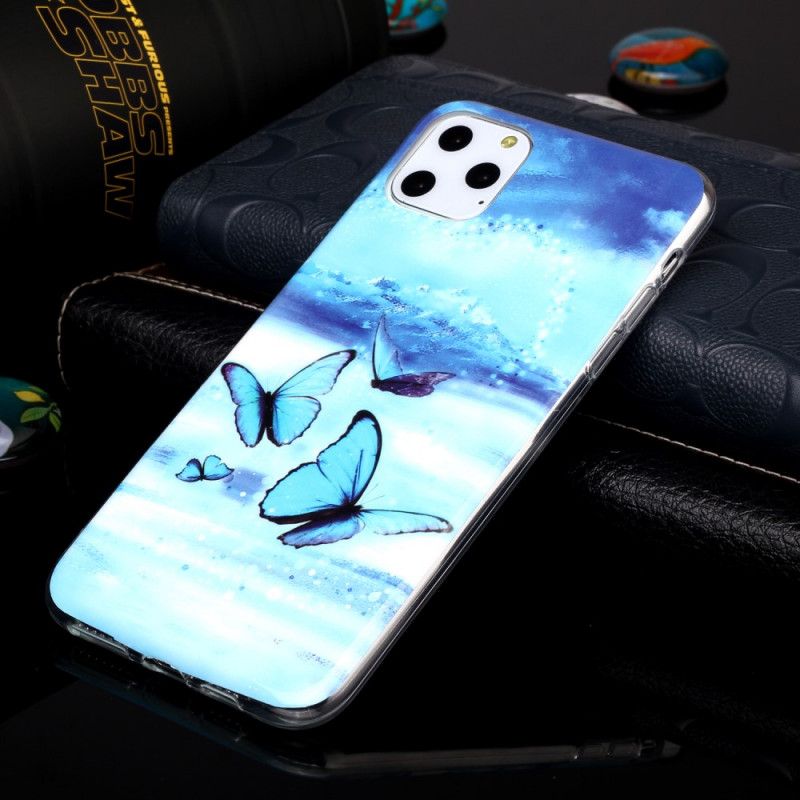 Cover iPhone 11 Pro Max Fluorescerende Sommerfugle