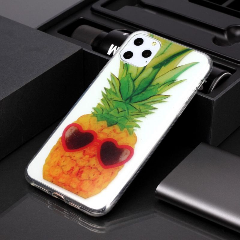 Cover iPhone 11 Pro Max Gennemsigtig Inkognito Ananas