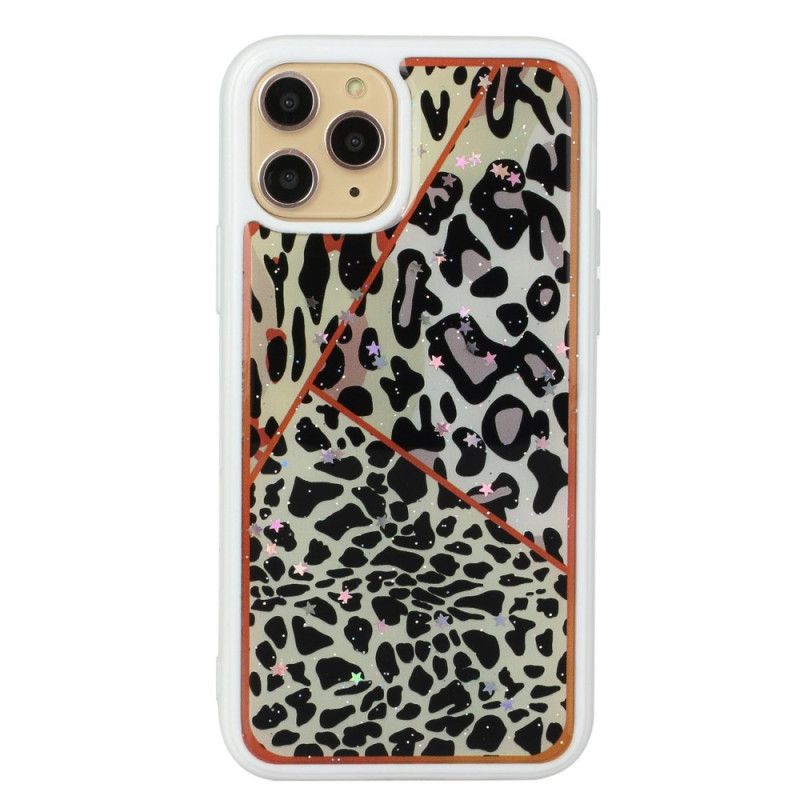 Cover iPhone 11 Pro Max Grøn Silikone Og Epoxymarmor Camouflage