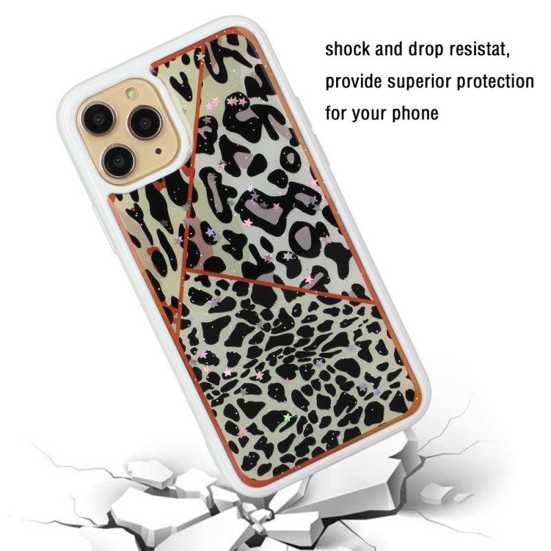 Cover iPhone 11 Pro Max Grøn Silikone Og Epoxymarmor Camouflage