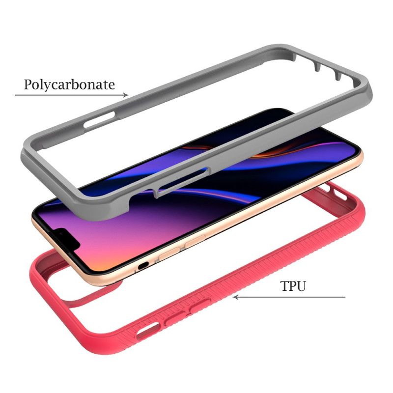 Cover iPhone 11 Pro Max Hvid Hybrid Prangende Kantdesign