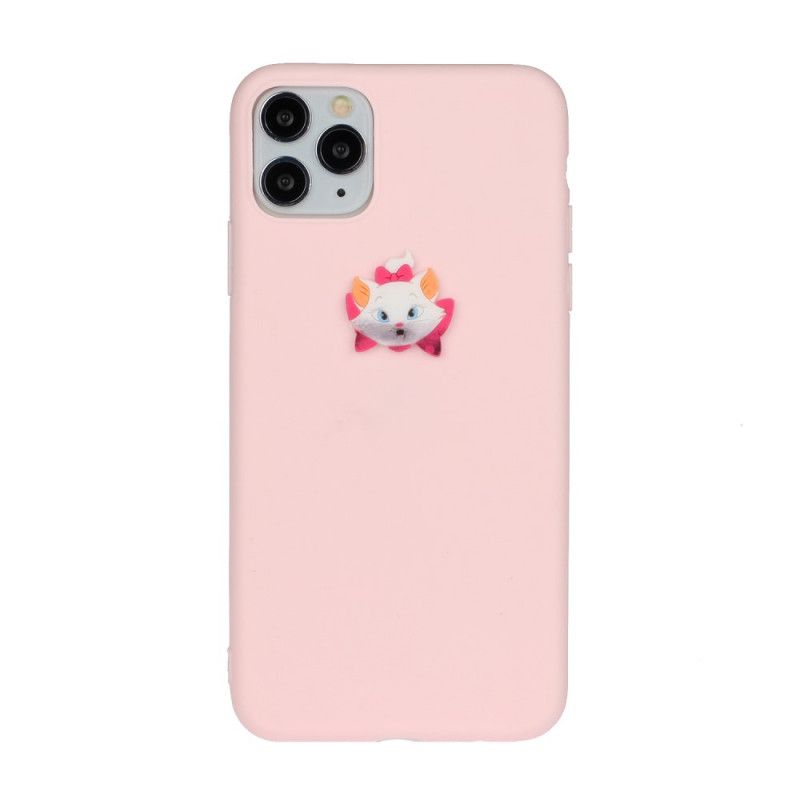 Cover iPhone 11 Pro Max Hvid Silikone Sjovt Dyrelogo