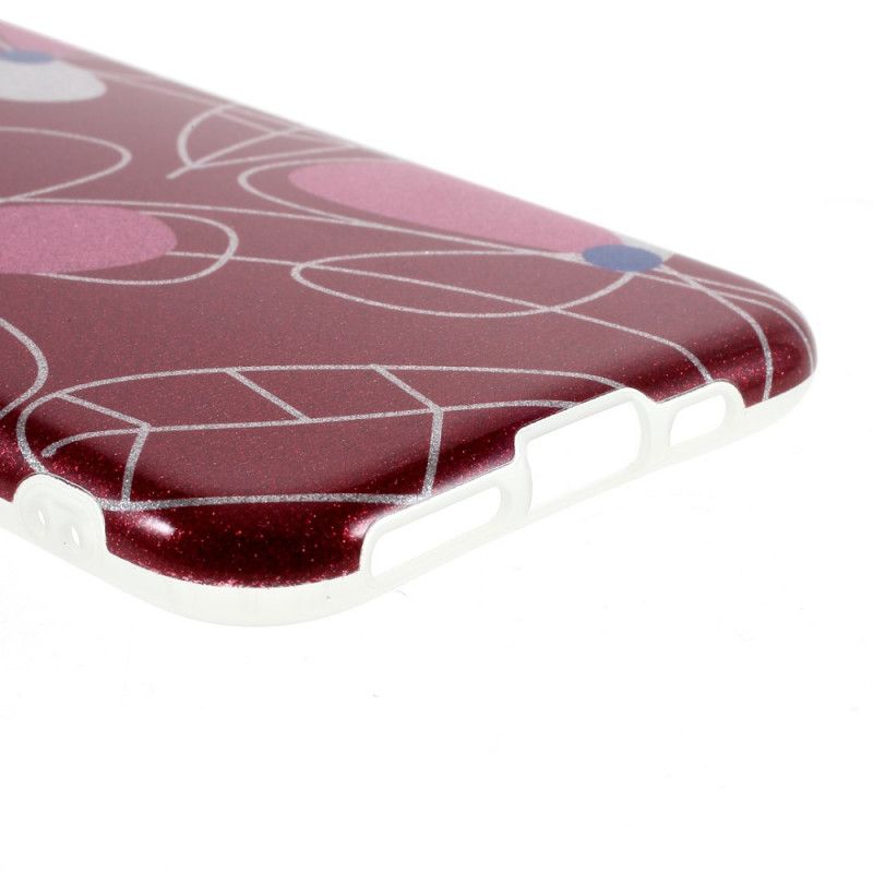 Cover iPhone 11 Pro Max Rød Blomsterglitter Beskyttelse