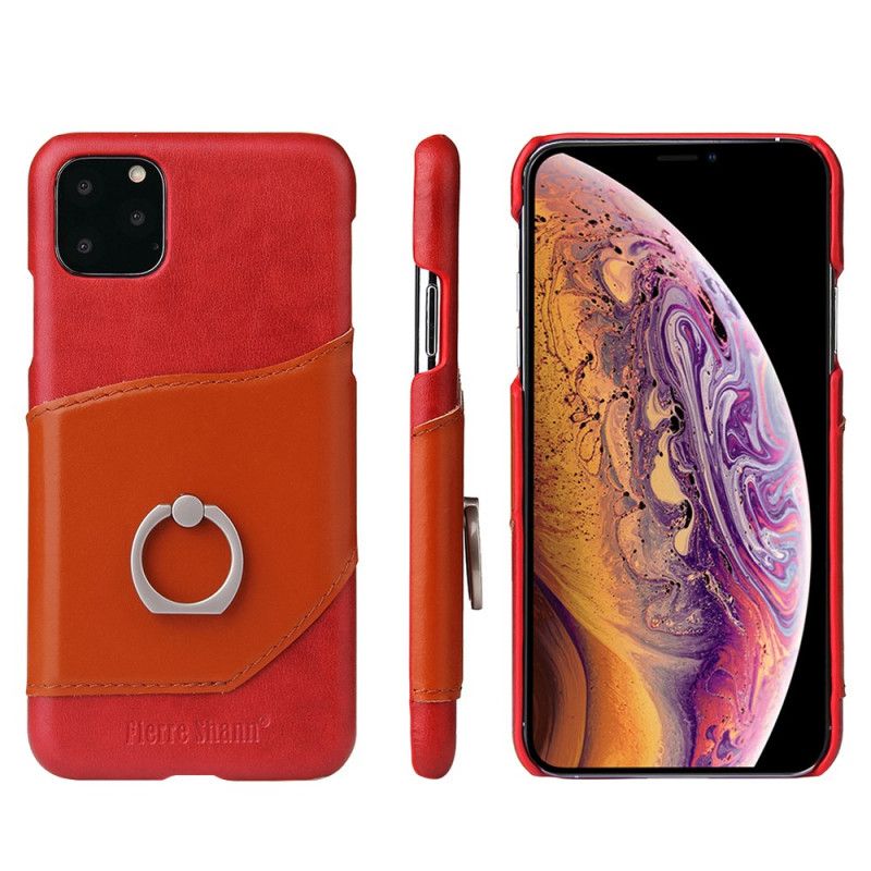 Cover iPhone 11 Pro Max Rød Fierre Shann-Kortholder Og Støttering