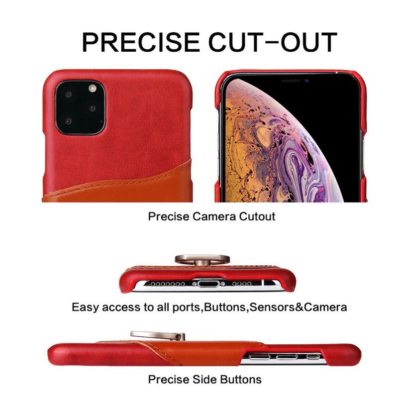 Cover iPhone 11 Pro Max Rød Fierre Shann-Kortholder Og Støttering