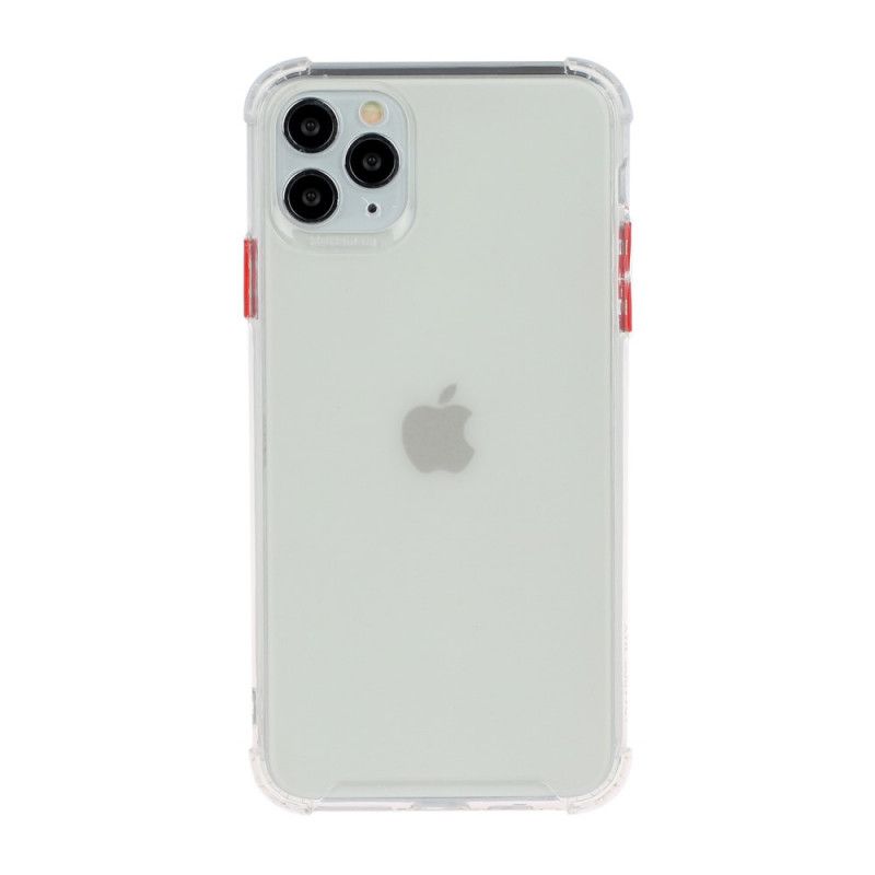 Cover iPhone 11 Pro Max Rød Gennemsigtige Farvede Knapper