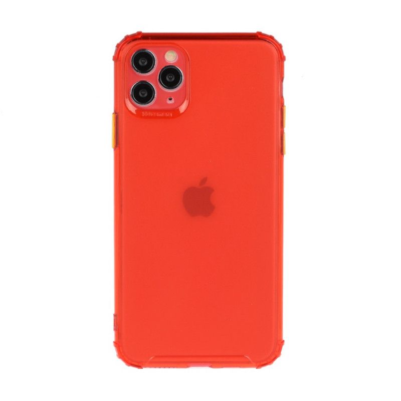 Cover iPhone 11 Pro Max Rød Gennemsigtige Farvede Knapper