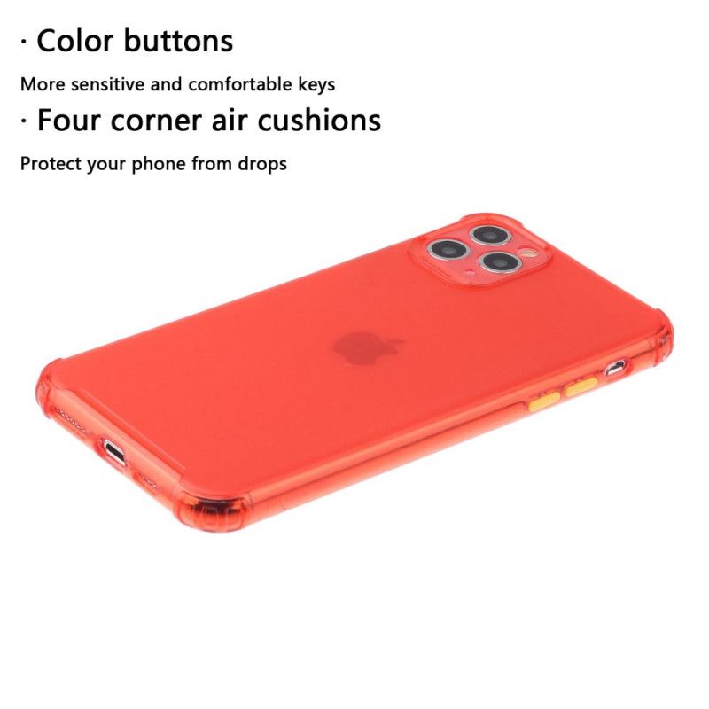 Cover iPhone 11 Pro Max Rød Gennemsigtige Farvede Knapper