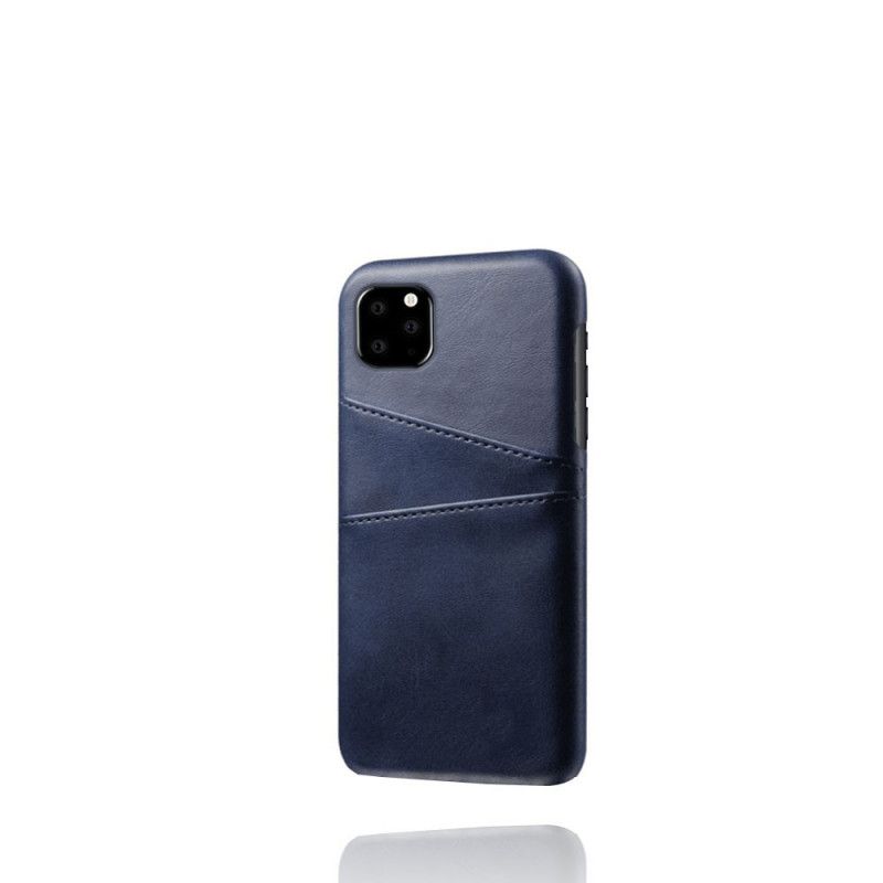 Cover iPhone 11 Pro Max Sort Dobbelt Kortholder