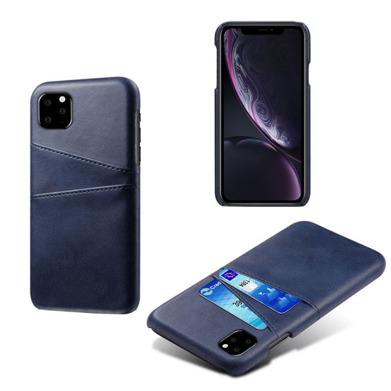 Cover iPhone 11 Pro Max Sort Dobbelt Kortholder