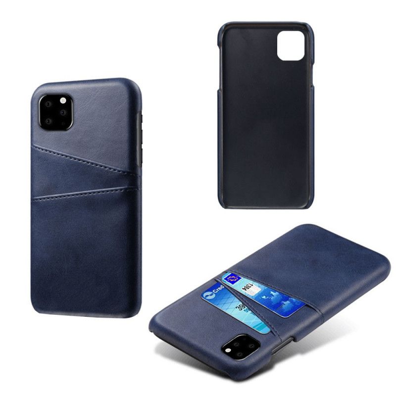 Cover iPhone 11 Pro Max Sort Dobbelt Kortholder