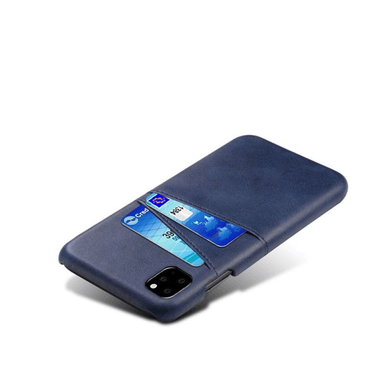 Cover iPhone 11 Pro Max Sort Dobbelt Kortholder