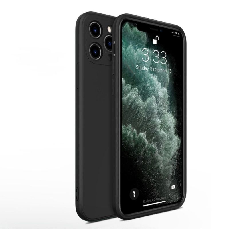 Cover iPhone 11 Pro Max Sort Flydende Silikone På X-Niveau