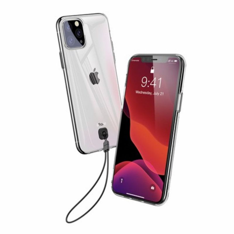 Cover iPhone 11 Pro Max Sort Gennemsigtig Baseus Med Rem